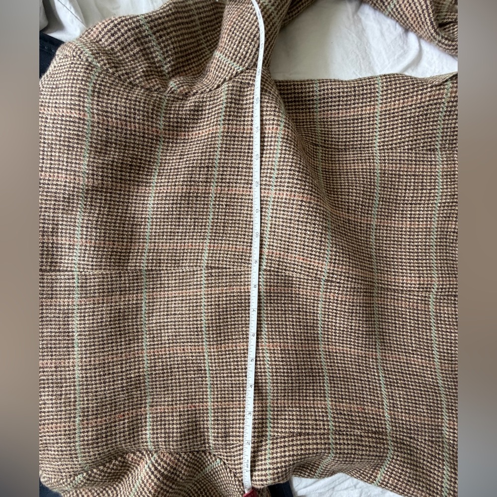Polo Ralph Lauren Plaid Linen-Silk Blazer Brown Multi Check 8 - Picture 9 of 9